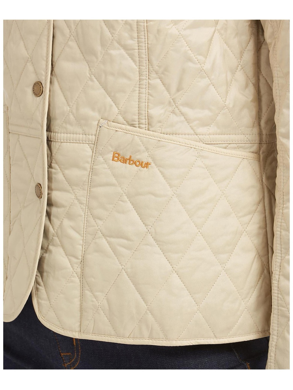 Barbour Liddesdale Quilted Utility Chore Jacket Brown Corduroy Collar size 10 - Picture 6 of 15
